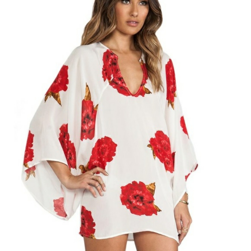 WINSTON WHITE Shawn Tunic In Mojave Rose XS/S.